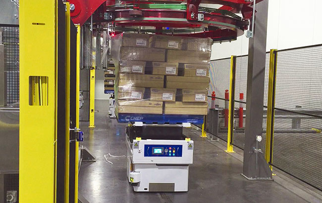 Driverless industrielle mobile Roboter, Tunnel, der AGV mit anhebender Plattform anhebt