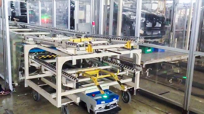 Bahn geführter tunnel Omni Richtungsagv-Wagen-flexibler Körper für verpackende Industrie