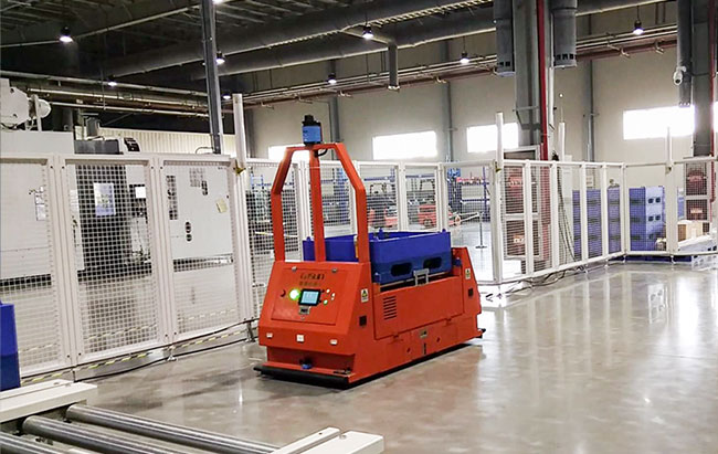 Kundengebundener schwere Lasts-Laser - geführtes Rollenbahn AGV-Fahrzeug mit Rollen-Plattform